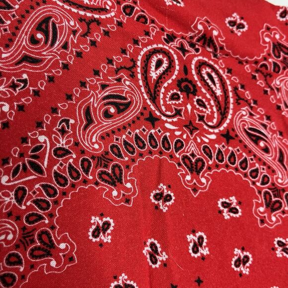 Bandana Print Pants Red Womens M Western Festival Cowgirl Cowboy Rodeo Country - Picture 2 of 5